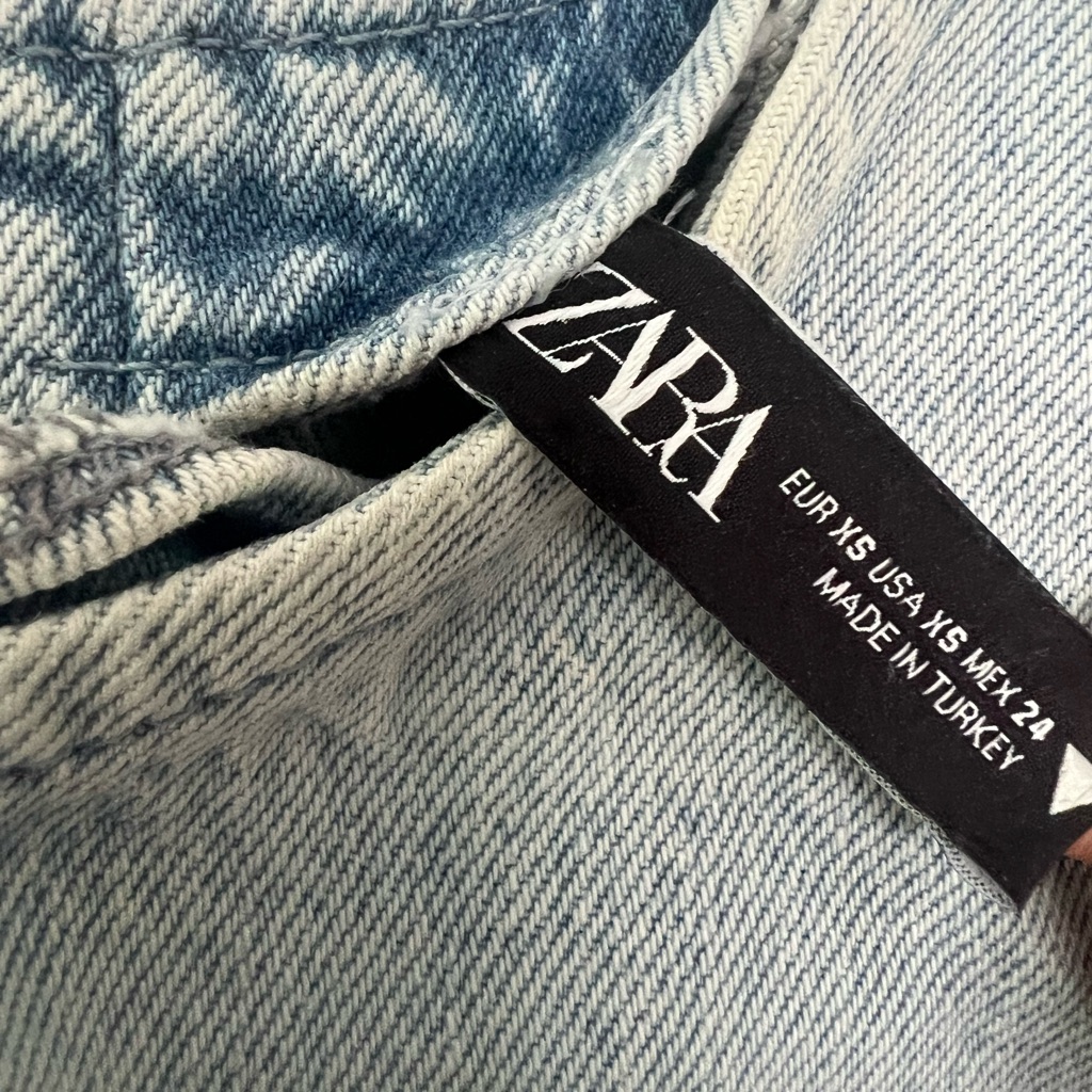 Denim Top From Zara(Xs)
